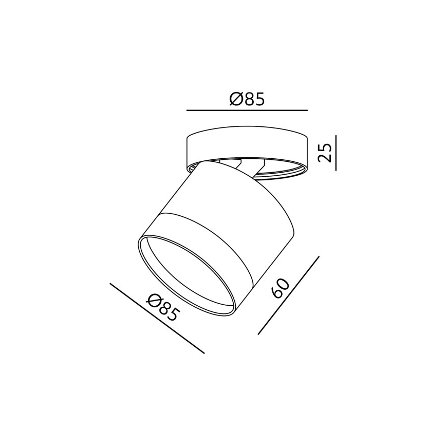 Bodové svietidlo OH12F 1xGX53/35W/230V 8,5 cm biela