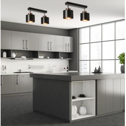 Bodové svietidlo OLENA 2xE27/60W/230V čierna