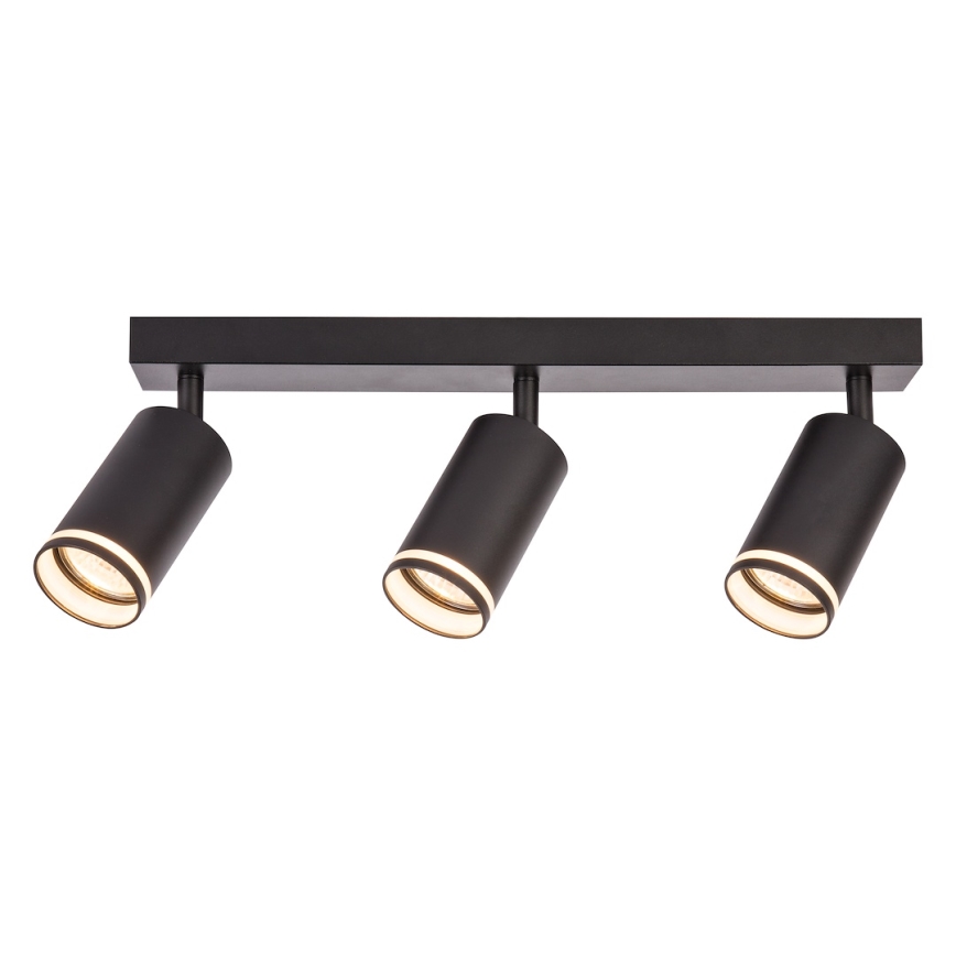 Bodové svietidlo PIPE 3xGU10/10W/230V čierne