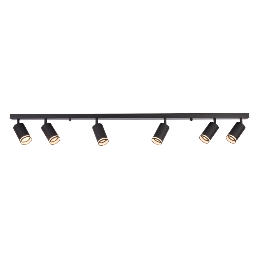 Bodové svietidlo PIPE 6xGU10/10W/230V čierna