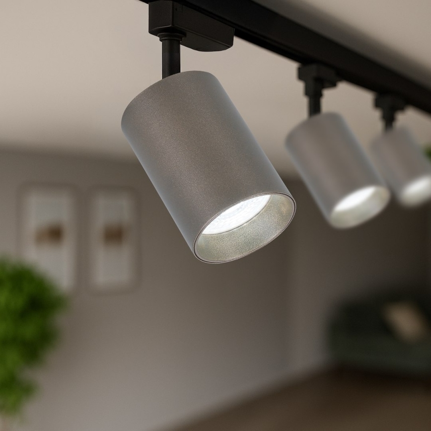 Bodové svietidlo pre 1-fázový lištový systém PIPE 1xGU10/10W/230V hnedé