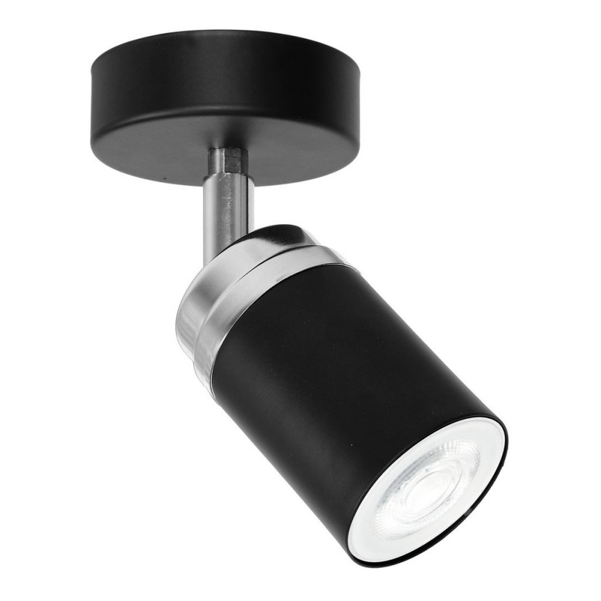 Bodové svietidlo RENO 1xGU10/8W/230V čierna/lesklý chróm