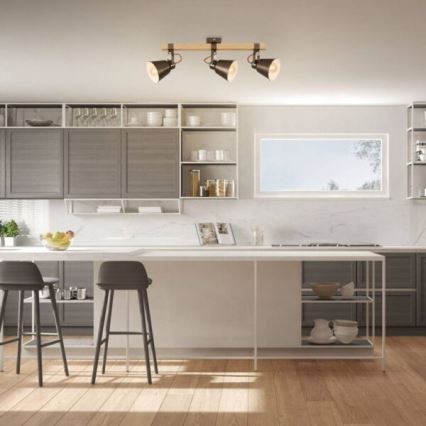 Bodové svietidlo RETRO 3xE27/40W/230V hnedé