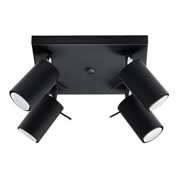 Bodové svietidlo RING 4 4xGU10/10W/230V čierna