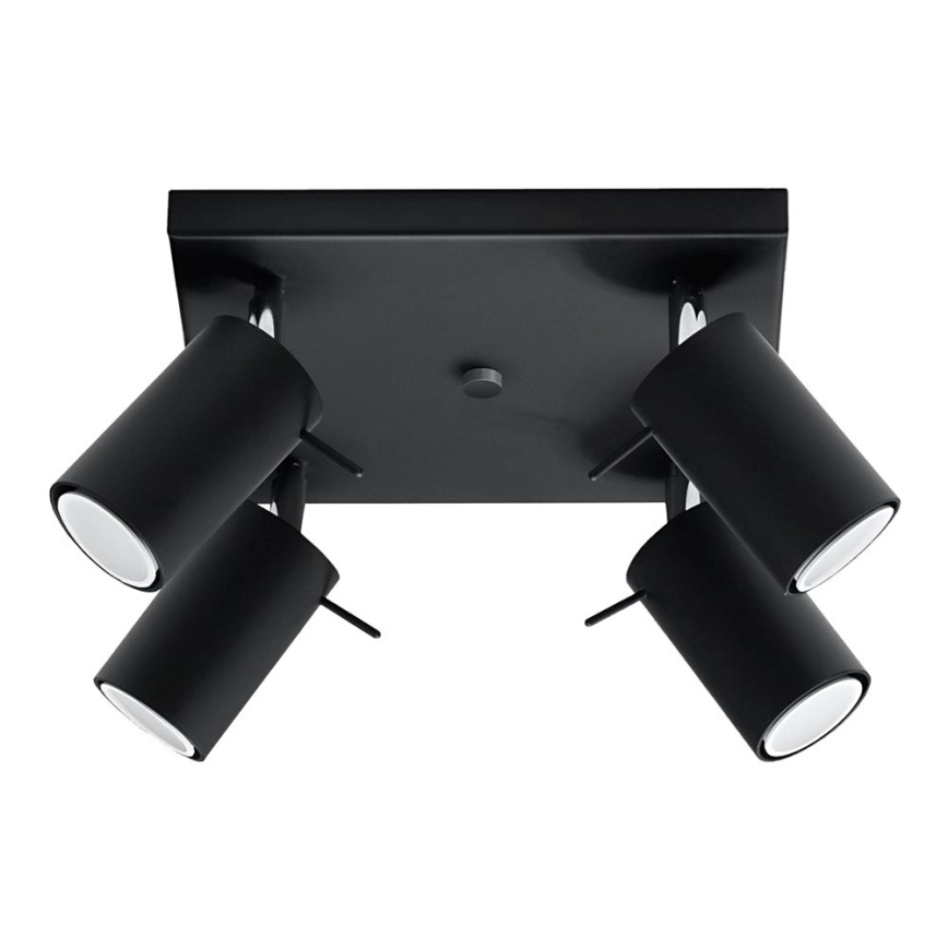 Bodové svietidlo RING 4 4xGU10/10W/230V čierna