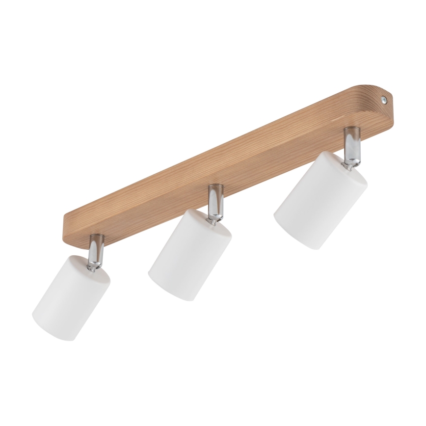 Bodové svietidlo TOP WOOD 3xGU10/10W/230V biela/drevo