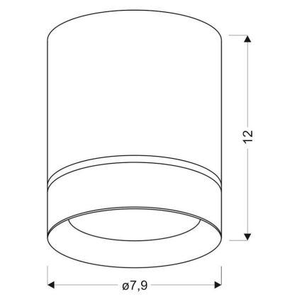 Bodové svietidlo TUBA 1xGU10/15W/230V biela