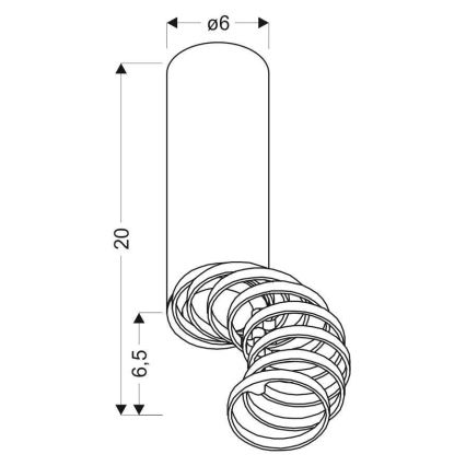 Bodové svietidlo TUBA 1xGU10/15W/230V biela/meď