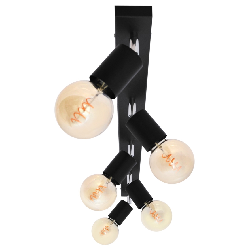 Bodové svietidlo TUNE 5xE27/20W/230V čierna