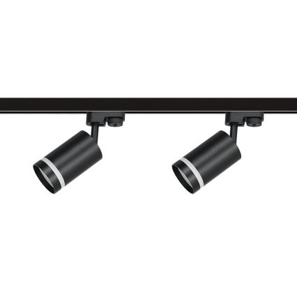 Bodové svietidlo v lištovom systéme PIPE 4xGU10/10W/230V 2x1m čierna
