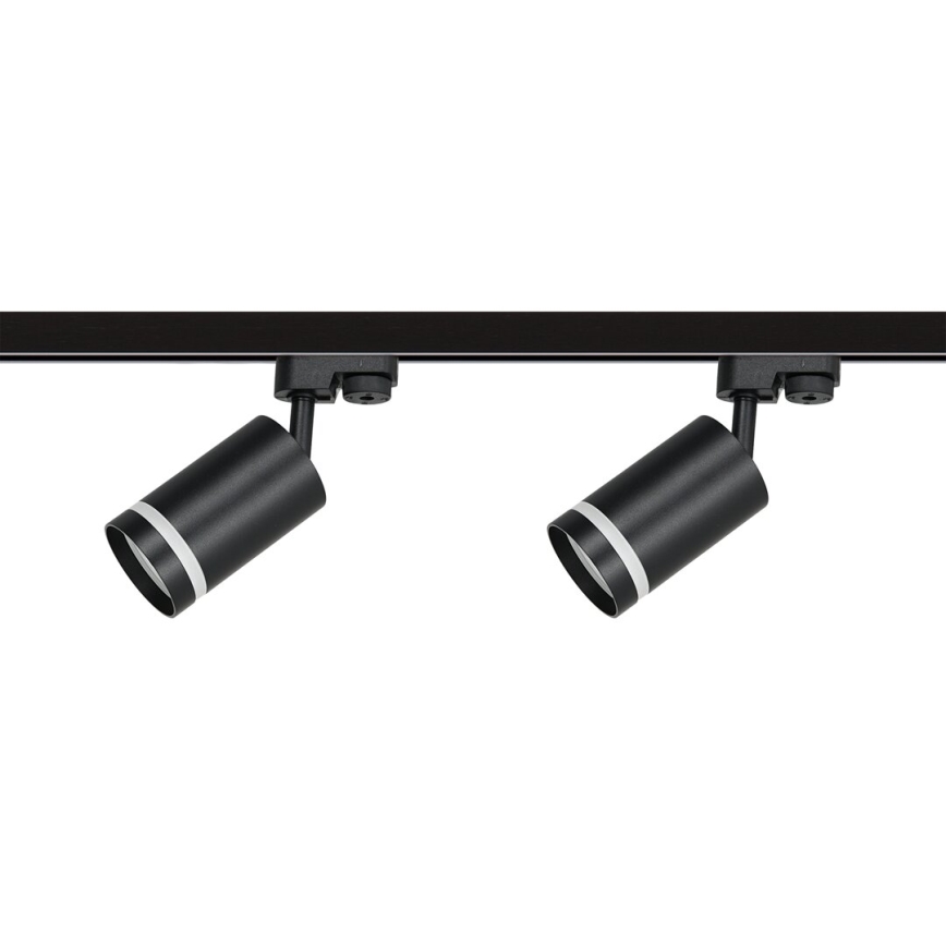 Bodové svietidlo v lištovom systéme PIPE 4xGU10/10W/230V 2x1m čierna