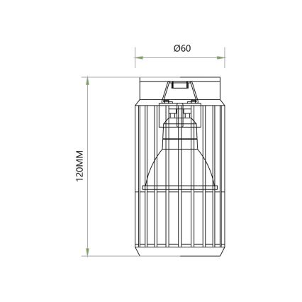 Bodové svietidlo VERTICAL 1xGU10/8W/230V čierna
