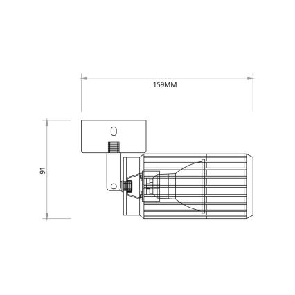 Bodové svietidlo VERTICAL 1xGU10/8W/230V čierna