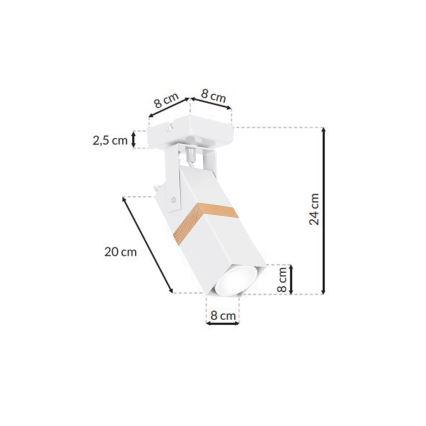 Bodové svietidlo VIDAR 1xGU10/25W/230V