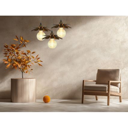 Bohemia-Design - Luster na lanku 1xE27/60W/230V bronzový