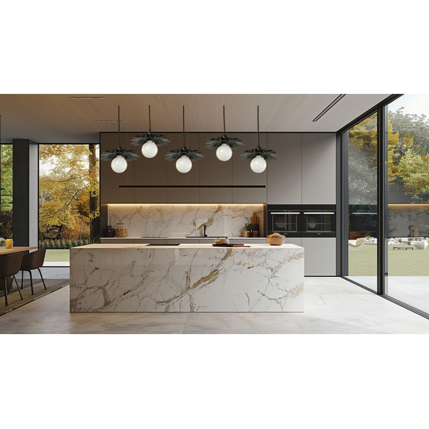 Bohemia-Design - Luster na lanku 1xE27/60W/230V čierny