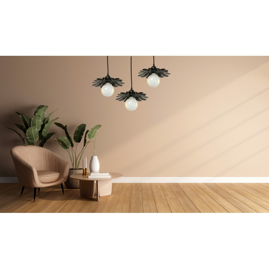 Bohemia-Design - Luster na lanku 1xE27/60W/230V čierny