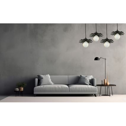 Bohemia-Design - Luster na lanku 1xE27/60W/230V čierny