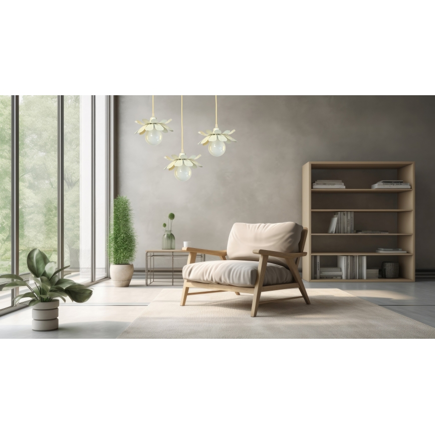 Bohemia-Design - Luster na lanku 1xE27/60W/230V krémový