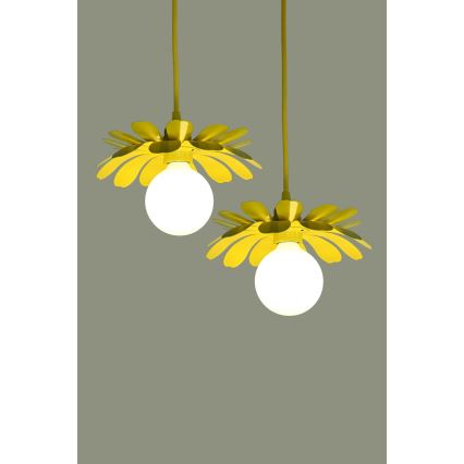 Bohemia-Design - Luster na lanku 1xE27/60W/230V žltá