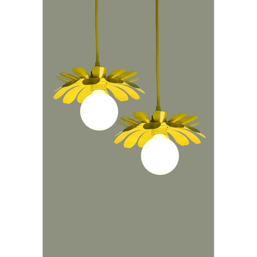 Bohemia-Design - Luster na lanku 1xE27/60W/230V žltá