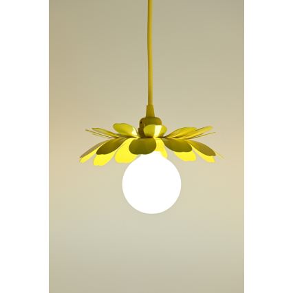 Bohemia-Design - Luster na lanku 1xE27/60W/230V žltá