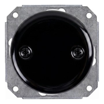 Bohemia-Design - Porcelánová retro krytka elektroinštalácie čierna