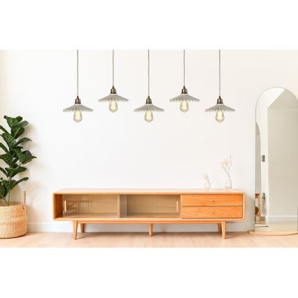 Bohemia-Design - Porcelánový luster na lanku 1xE27/60W/230V