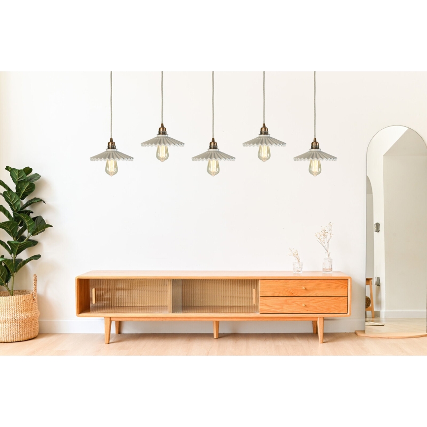 Bohemia-Design - Porcelánový luster na lanku 1xE27/60W/230V