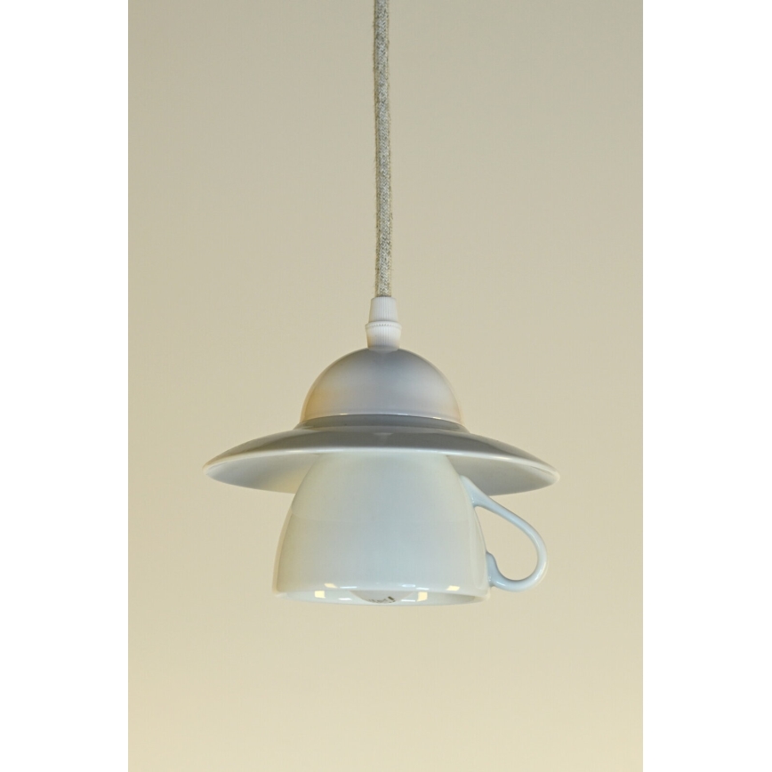 Bohemia-Design - Porcelánový luster na lanku 1xE27/60W/230V