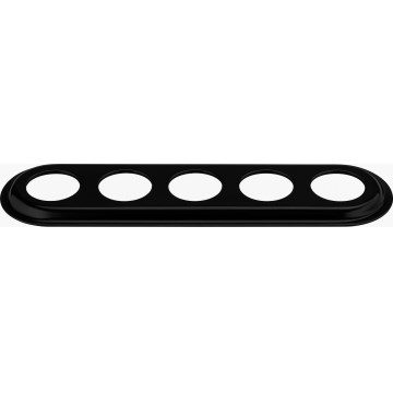 Bohemia-Design - Porcelánový retro päťnásobný rámček čierny