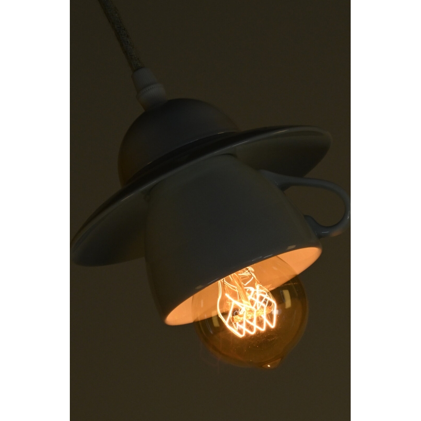 Bohemia-Design - Porcelánový závesný luster na lanku 1xE27/60W/230V