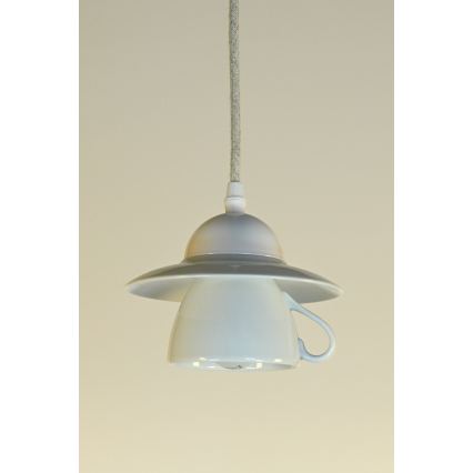 Bohemia-Design - Porcelánový závesný luster na lanku 1xE27/60W/230V