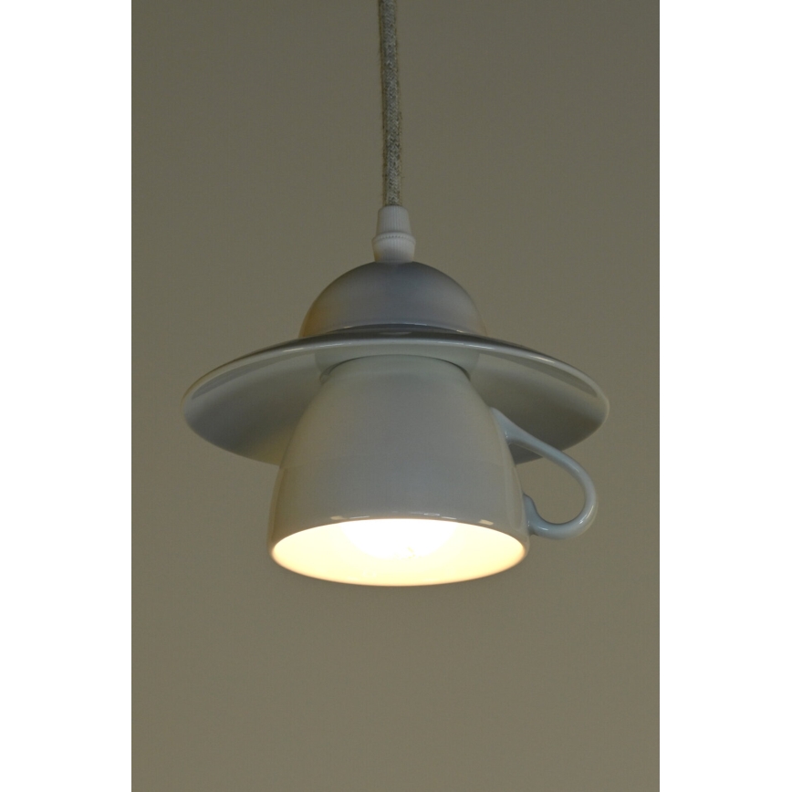 Bohemia-Design - Porcelánový závesný luster na lanku 1xE27/60W/230V