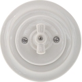 Bohemia-Design - Retro porcelánový otočný vypínač s rámčekom č. 5 biely