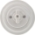 Bohemia-Design - Retro porcelánový otočný vypínač s rámčekom č. 5 biely