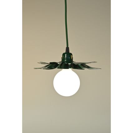Bohemia-Design - Závesné svietidlo na lanku 1xE27/60W/230V zelená