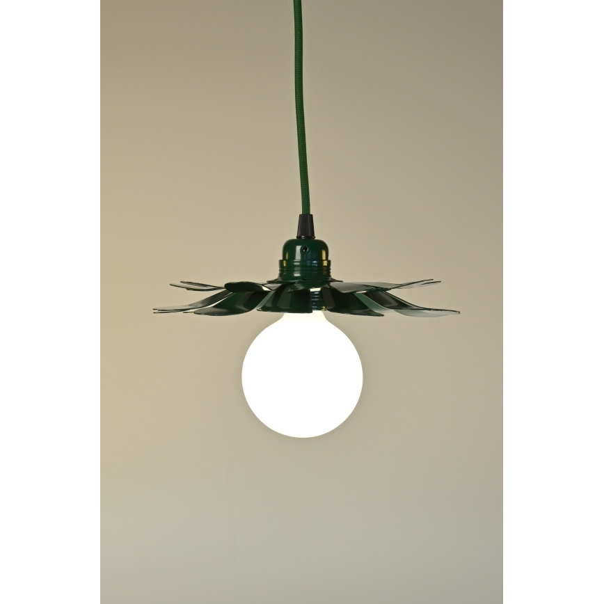 Bohemia-Design - Závesné svietidlo na lanku 1xE27/60W/230V zelená