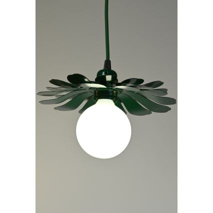 Bohemia-Design - Závesné svietidlo na lanku 1xE27/60W/230V zelená