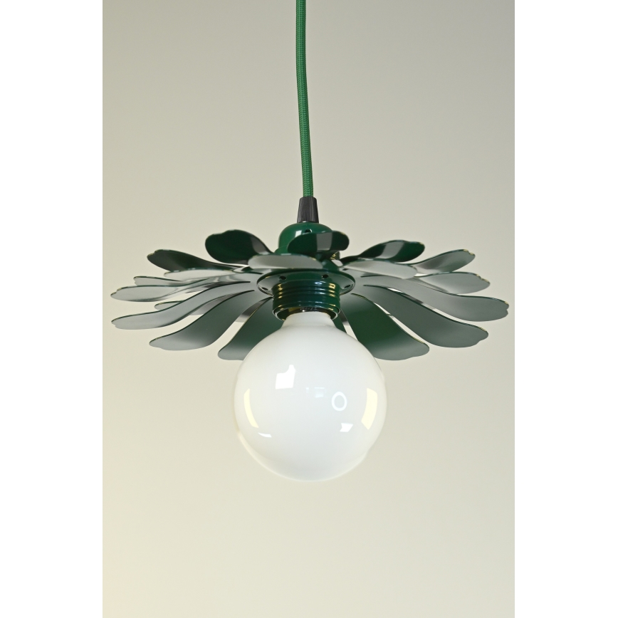 Bohemia-Design - Závesné svietidlo na lanku 1xE27/60W/230V zelená