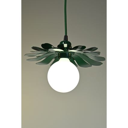 Bohemia-Design - Závesné svietidlo na lanku 1xE27/60W/230V zelené