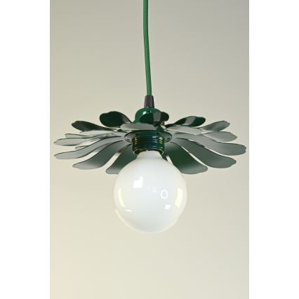 Bohemia-Design - Závesné svietidlo na lanku 1xE27/60W/230V zelené