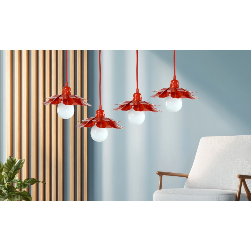 Bohemia-Design - Závesný luster 1xE27/60W/230V, červený
