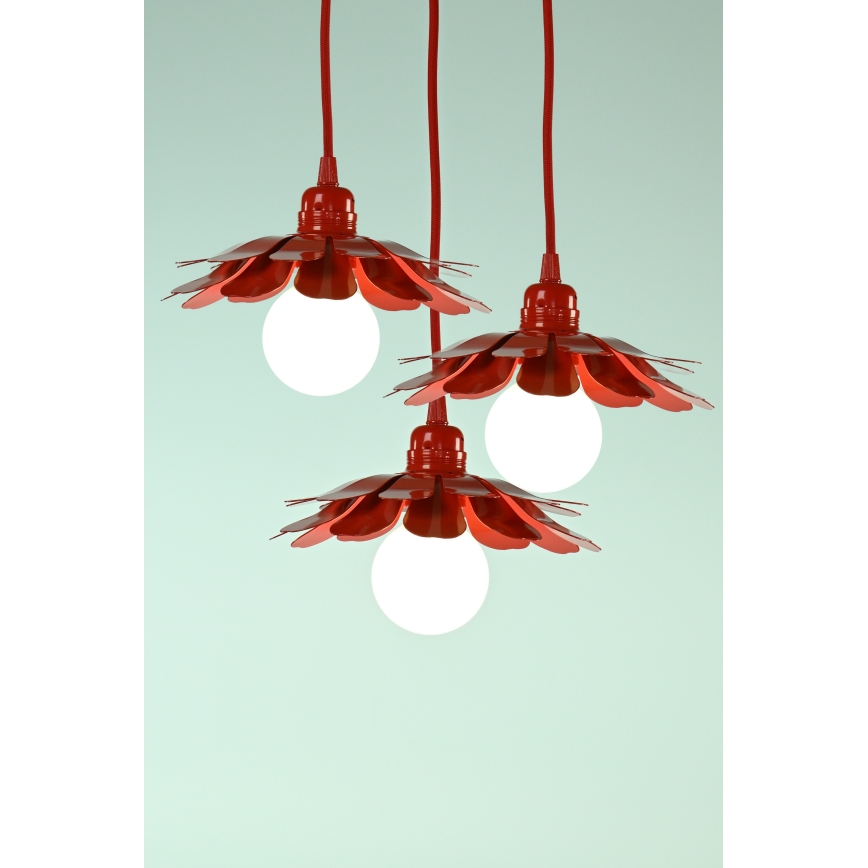 Bohemia-Design - Závesný luster 1xE27/60W/230V, červený
