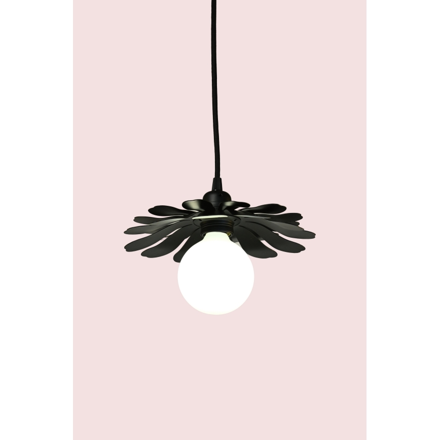 Bohemia-Design - Závesný luster na lankách 1xE27/60W/230V čierny