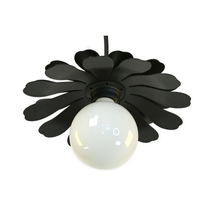 Bohemia-Design - Závesný luster na lankách 1xE27/60W/230V čierny