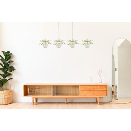 Bohemia-Design - Závesný luster na lanku 1xE27/60W/230V, krémový