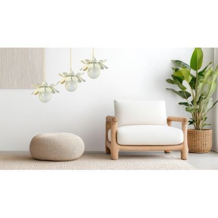 Bohemia-Design - Závesný luster na lanku 1xE27/60W/230V, krémový