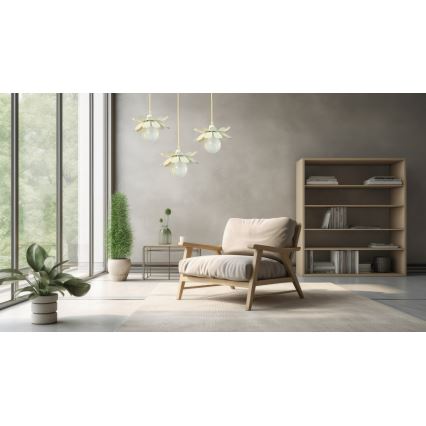Bohemia-Design - Závesný luster na lanku 1xE27/60W/230V, krémový