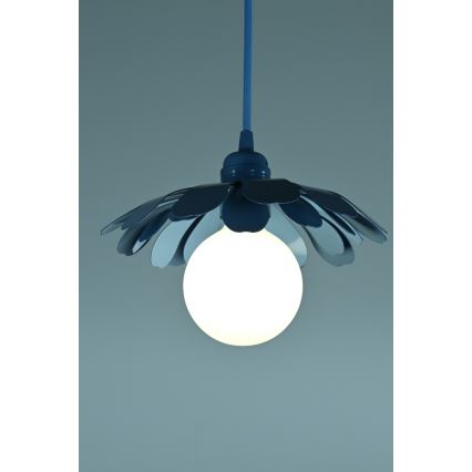Bohemia-Design - Závesný luster na lanku 1xE27/60W/230V modrý